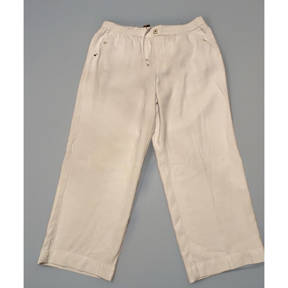 Tommy Hilfiger Women's Size L Chino Ankle Crop Pant White
